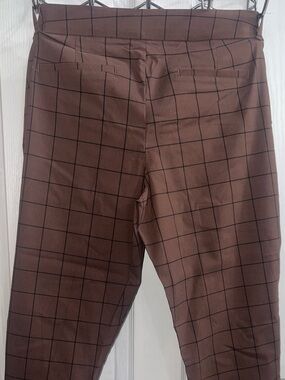 Maurices Brown Windowpane Dress Pants